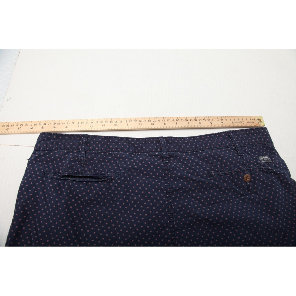 Denim & Supply Ralph Lauren Shorts Mens 38 Blue Star Print Chino Cotton Casual - Picture 5 of 10